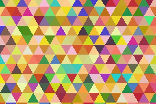 Colorful geometric triangles pattern in bright shades