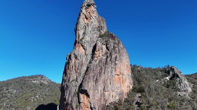 Aerial View of Breadknife Rock Formation in Warrumbungle National Park