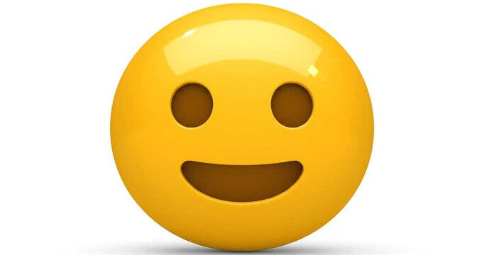 Neutral face emoji illustration, isolated on white background