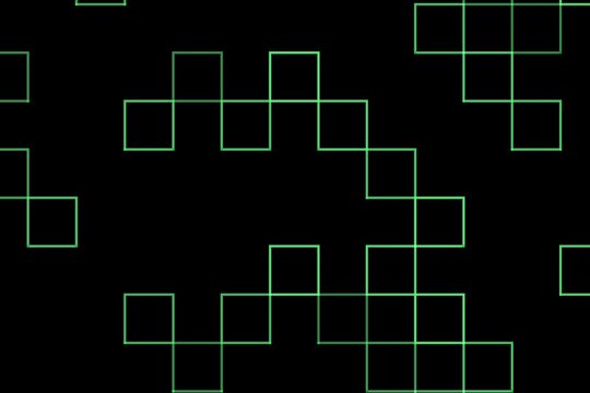 Digital abstract geometric pattern with squares and lines