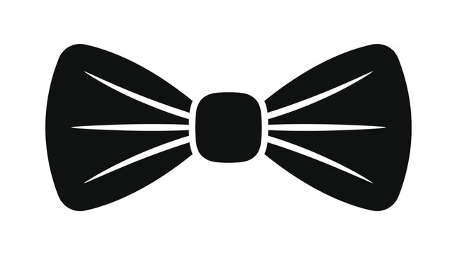 Bowtie icon vector illustration showing classic formal neckwear accessory design for tuxedo fashion and apparel branding