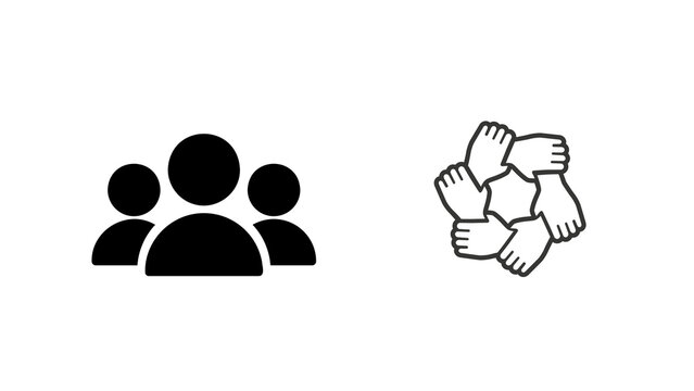 Minimal hug icon isolated on transparent background. Modern embrace PNG symbol for love, support, friendship, family, community, UI and graphic design projects.