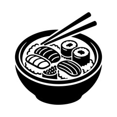 Sushi vector silhouette © Menhikki