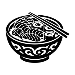 Sushi vector silhouette © Menhikki