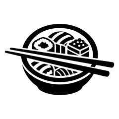 Sushi vector silhouette © Menhikki