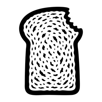 Vector silhouette of sliced ​​bread