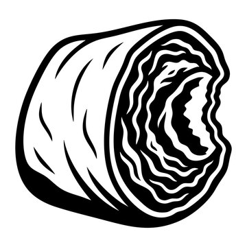 Burrito vector silhouette