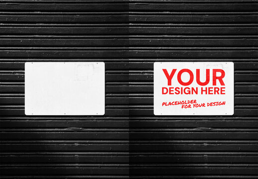 Mockup Of Customizable Horizontal Poster