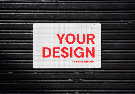 Mockup Of Customized Horizontal Poster