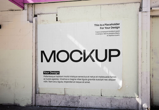 Mockup Of Customized Horizontal Sign