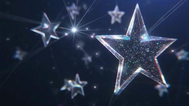 a beautiful sparkling star decoration shines brightly, symbolizing celebration, magic, dreams, inspiration, elegance, festive occasions, and the beauty of a glowing celestial object.