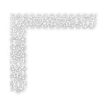 PNG Intricate lace corner design