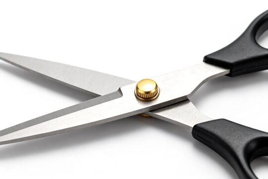 Close-up of Scissors with Gold Screw