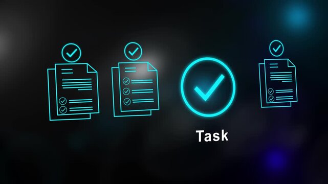 Task Management Animation Highlighting Quality Assurance Process Verification And Efficient Workflow Compliance Standards For Modern Global Success