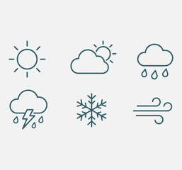 Obraz premium weather icons set