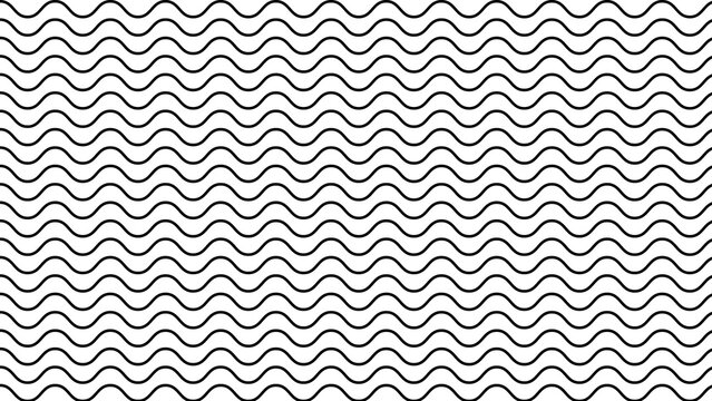 Seamless black and white horizontal wavy line pattern background with abstract background monochrome repeating backdrop wallpaper minimalist geometric continuous illustration creative