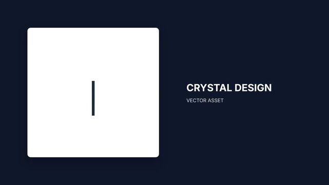 Minimalist 2D flat vector icon of the letter I inside a rounded square button on dark blue background