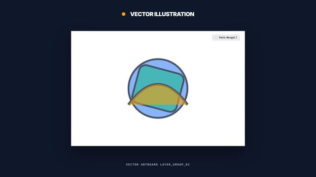 ReenzAuto remotion A 2D flat vector illustration design ani 1781543306685 featuring minimalist geometric circle and abstract square shapes