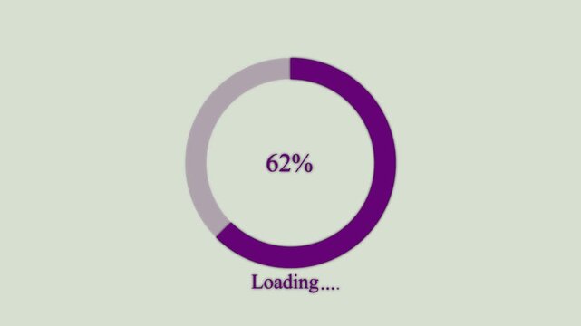 Purple  screen, loading transfer download , 0-100%,wahite background, Beautiful, Circle Loading icon animation. Loading, progress bar , for website. Abstract ,