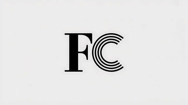 Letter fc monogram logo design