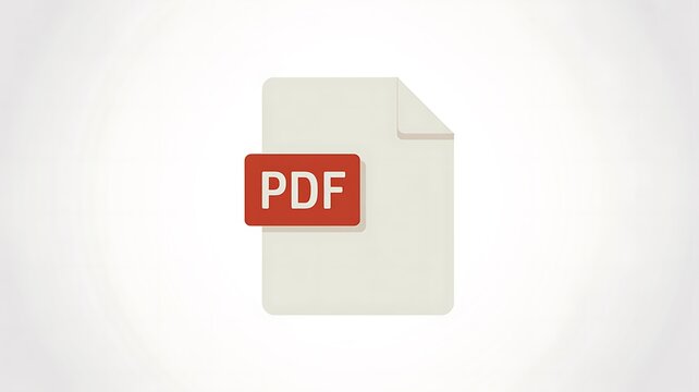 Pdf document file icon on a light background