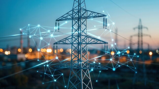 Smart grid management optimized by an AI-powered system analyzing energy consumption data load balancing and real-time power distribution for reliable energy networks.