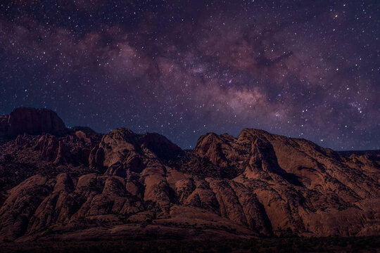 starry sky over the mountains