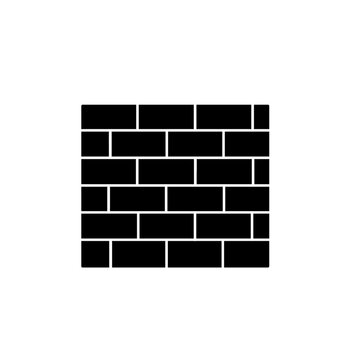 Brick Wall Construction Pattern Vector Icon