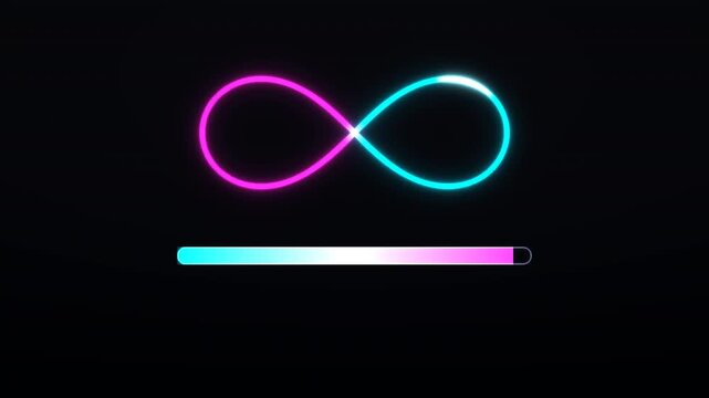 2D Animation of Infinity Loading Sign