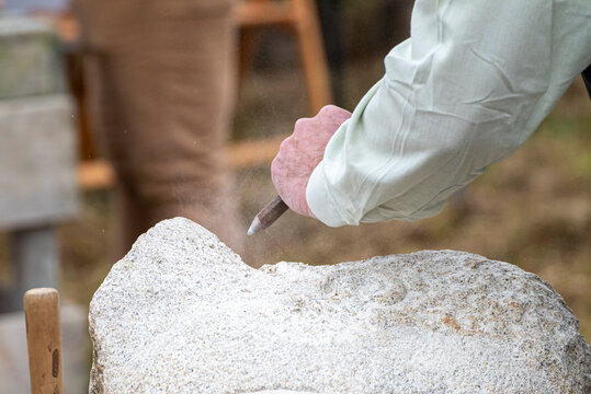 Galicia cultural festival showing stone carving details The Concept of traditional craftsmanship