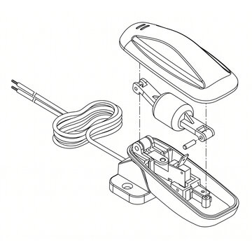 Exploded Mechanical Drawing of Water Level Float Switch