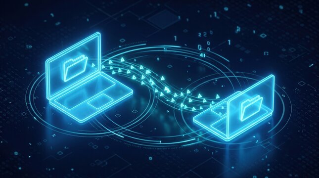 Virtual document storage and backup data loading on a cloud service with creative digital folders.