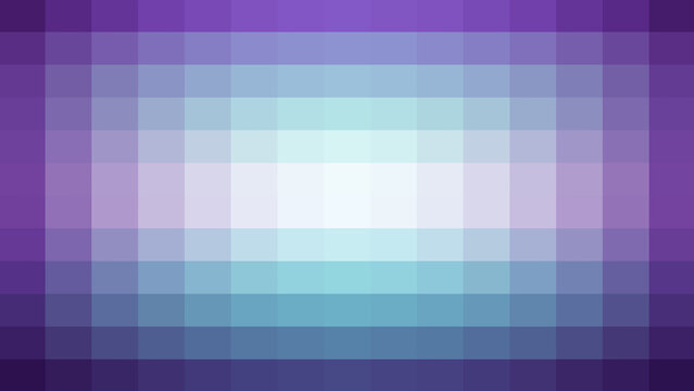 Abstract background featuring a pixelated grid pattern in purple and blue tones with a bright central glow, perfect for digital art, gaming themes, and modern interface design.