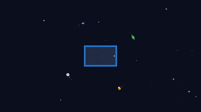 Space-themed animated vector video a guide to life