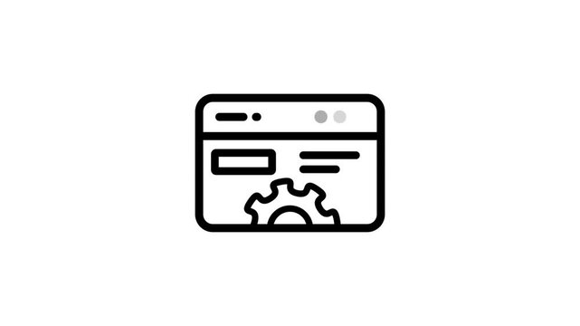 Browser Settings Interface with Gear Icon, Website Configuration Dashboard, Web Development Control Panel, System Preferences, Application Management, UI Settings, Software Customization,  