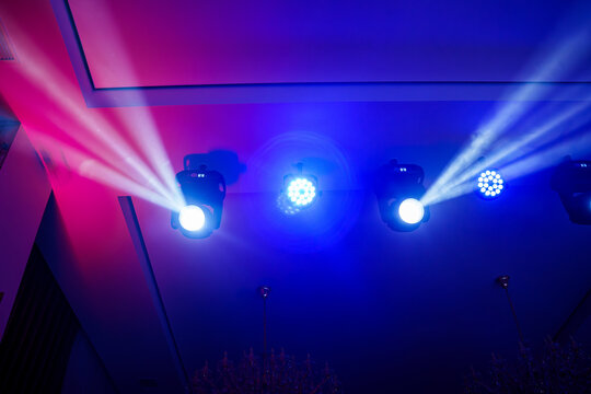 Colorful light show at luxury event celebration, vibrant night party and entertainment concert concept