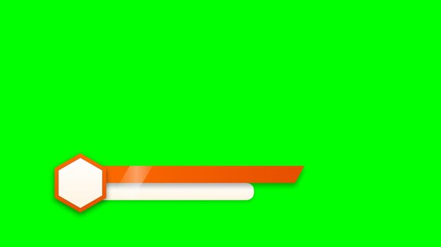 Modern orange lower third with a hexagon design