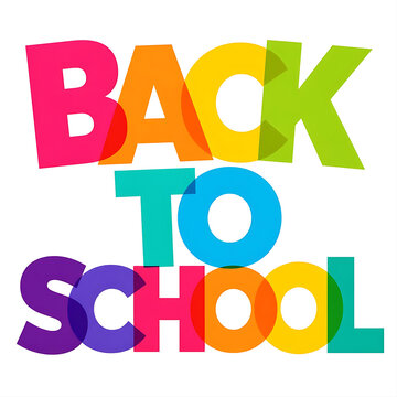 Back to School Colorful Text