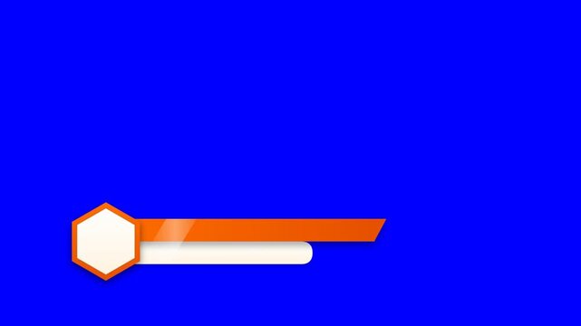 Orange hexagon lower third motion graphic element