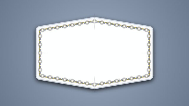 Pearl frame border for elegant wedding invitation