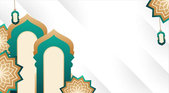 Islamic Arch Mosque Ramadan Theme Motion Background Animation
