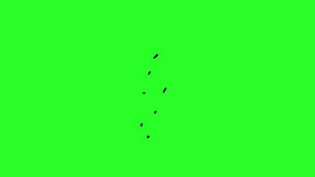 Halloween Bloody Knife Outline Animation Green Screen Video