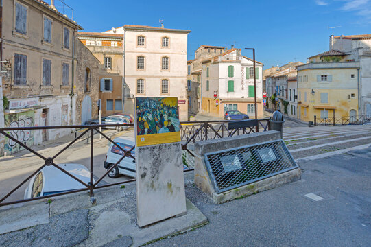 Les Arenes Historic Landmark in Arles France Sunny Winter Day Travel
