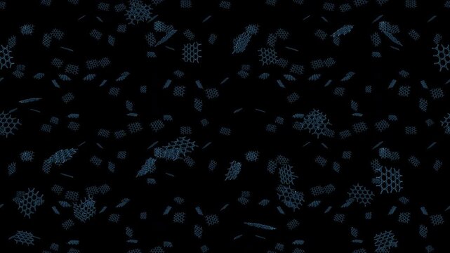 Graphene Nanoplatelets loop tile falling with alpha. This footage with an alpha channel is loopable and tileable and can create an endless and seamless background.