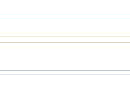 Empty lined notebook page with colorful lines and margins