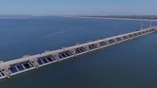Haringvliet Sluices (Zuid-Holland, The Netherlands) | Drone