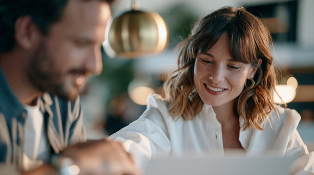Photorealistic content creator calmly reviewing hostile online comments with a supportive colleague, laptop interface blurred, creator choosing not to react impulsively, modern