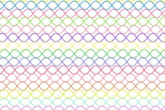 Colorful wire mesh pattern with pastel shades and loops