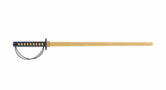 Traditional wooden bokken sword for martial arts practice