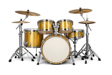 Fototapeta premium Golden drum set for musicians